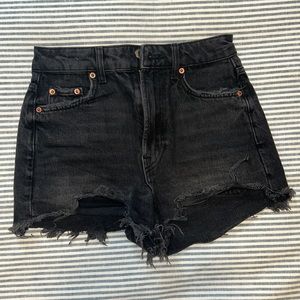 Zara black denim shorts women size 0